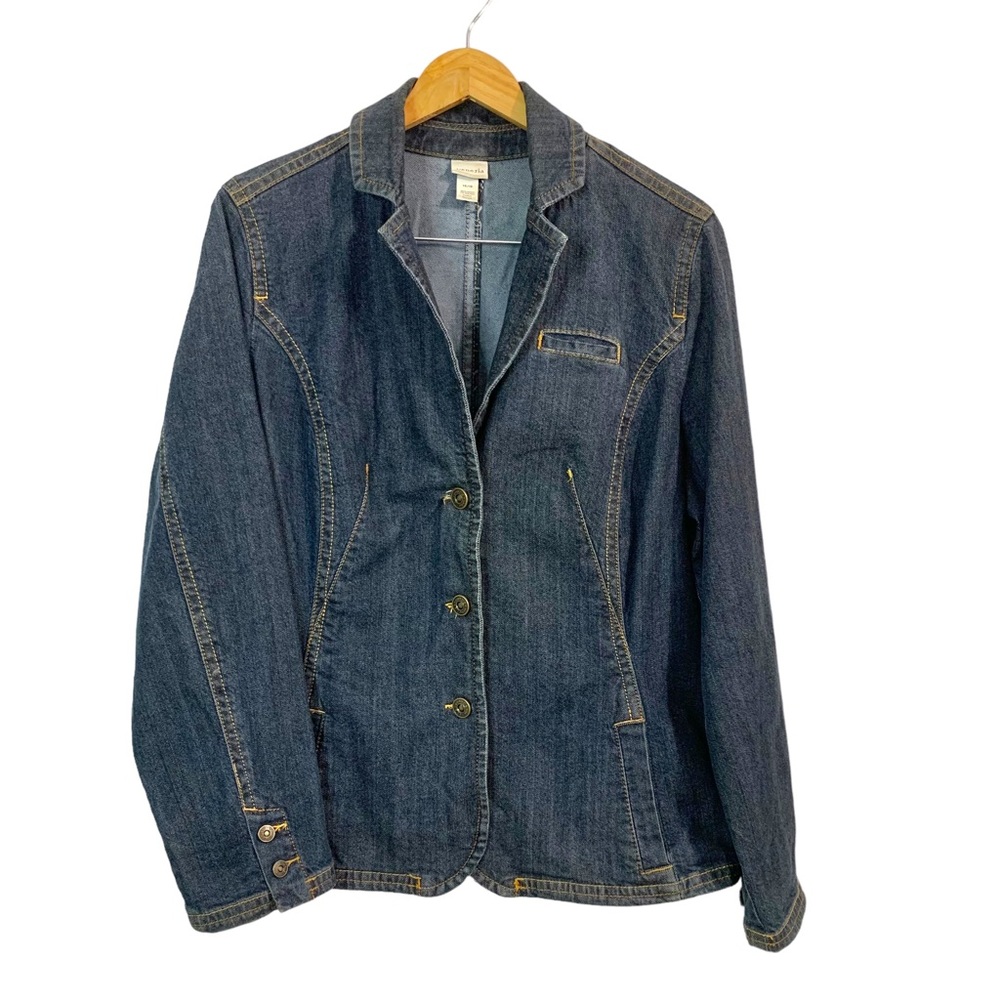 VENEZIA Vintage Denim Button Up Blazer Sz 14/16